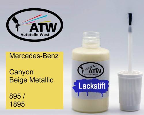 Mercedes-Benz, Canyon Beige Metallic, 895 / 1895: 20ml Lackstift, von ATW Autoteile West.